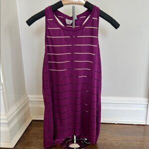 Athleta Purple Striped Tank Top